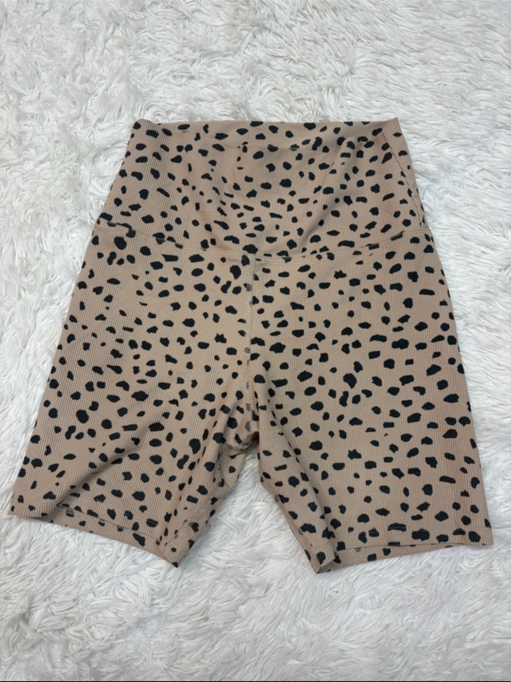 Beach riot High-Waist Beige & Black Cheetah Print Bike Shorts